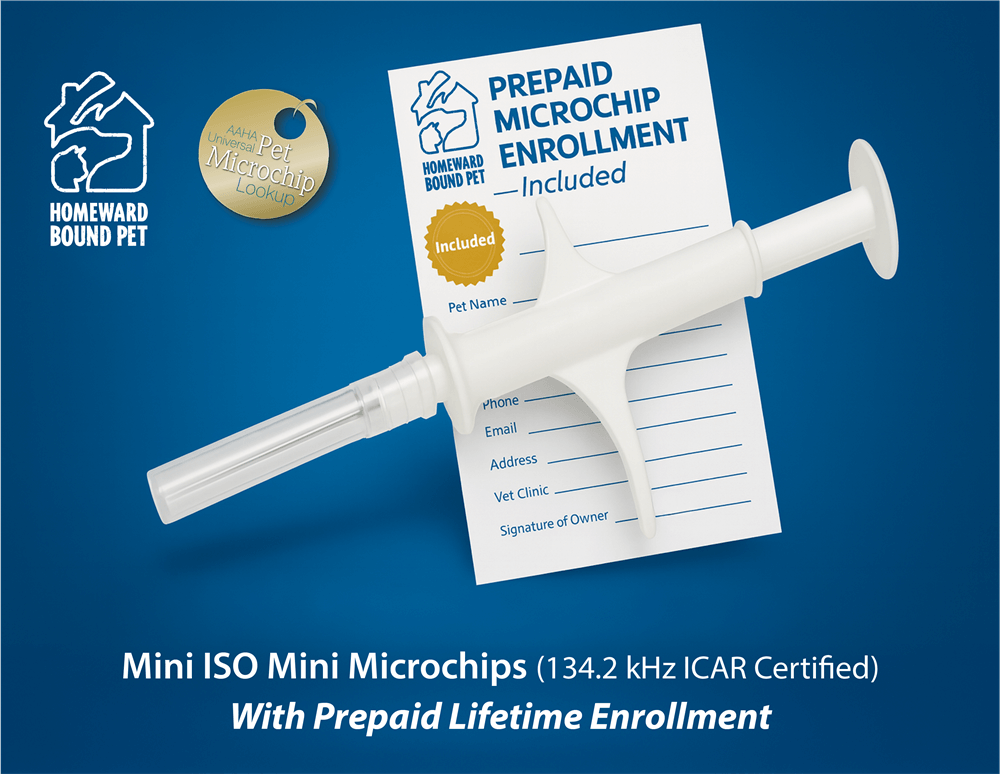 Mini ISO Mini Microchips with Lifetime Enrollment